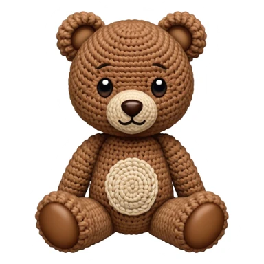 crocheted teddy bear sticker