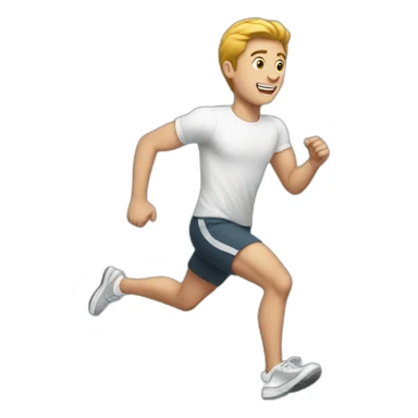 white guy run sticker