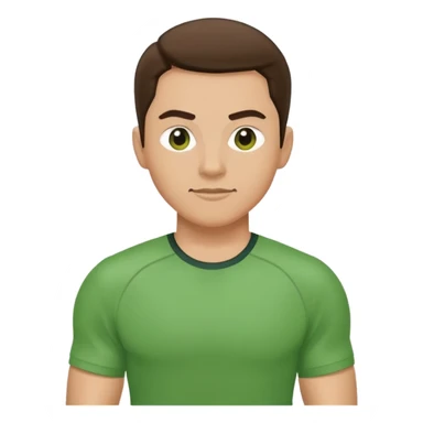 gym teacher wearing a green shirt sticker