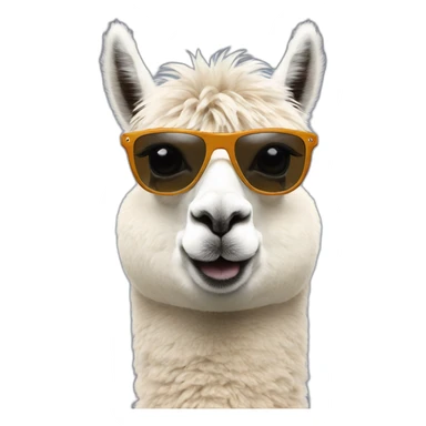 alpaca-wearing-sunglasses sticker