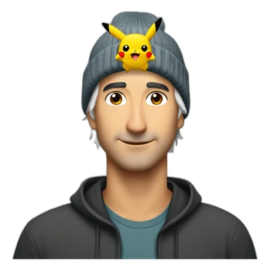 Craig Federighi with pikachu beanie sticker