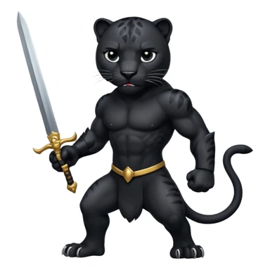 Panther with sword  sticker