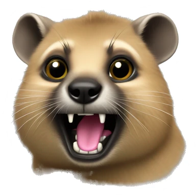 A hyrax that loves a good techno rave  sticker