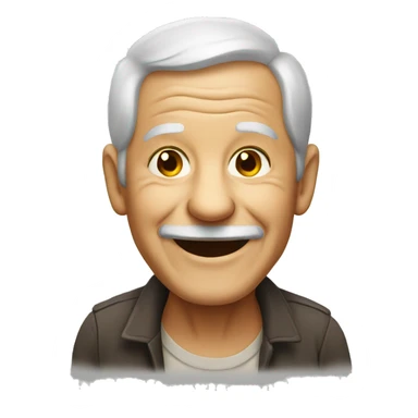 smiling old man portrait sticker