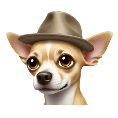 Chihuahua with a hat sticker