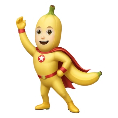 banana as superhuman sticker