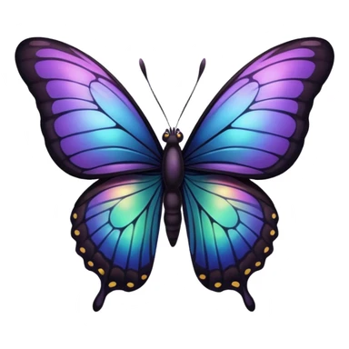 Dark but attractive butterfly emoji sticker