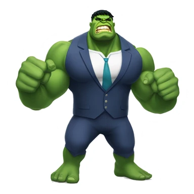 el increible hulk bailando con traje sticker