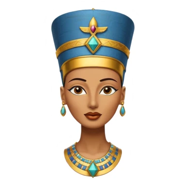 Bust of Nefertiti, only hat sticker