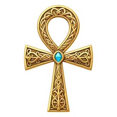 Gold ankh sticker
