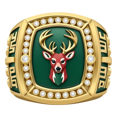 Milwaukee bucks championship ring facing front sticker
