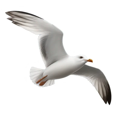 Seagull in flight sticker