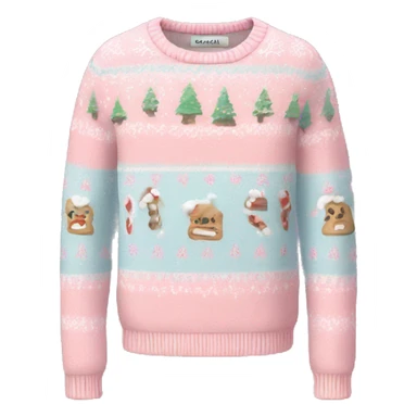 Pastel Christmas sweater sticker