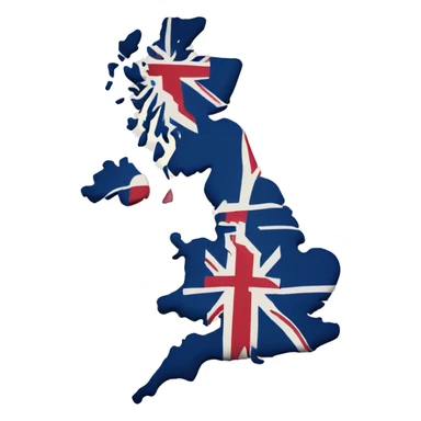 UK map with north of England highlighted sticker