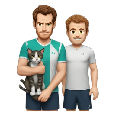 andy murray with cat sticker