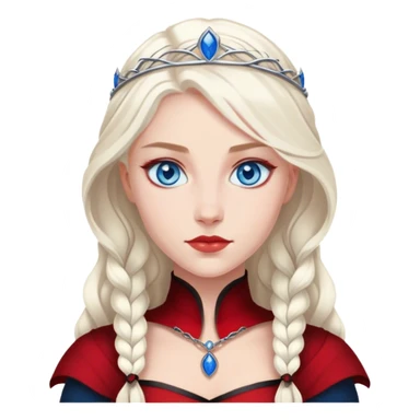Blue eyes, Targaryen Princess Style, Black and Red only. sticker