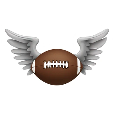 Football with wings sticker