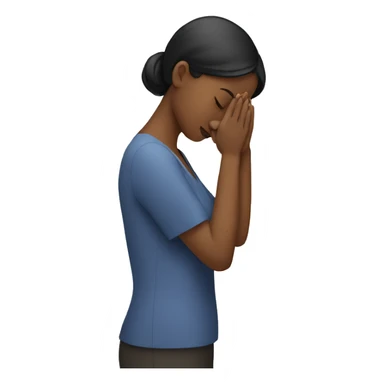 woman bowing head sticker