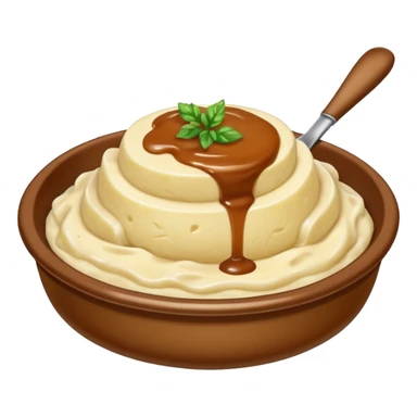 Mashed potatoes with gravy  sticker