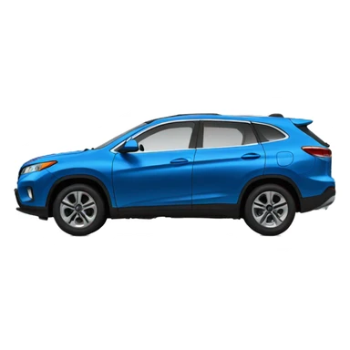 crossover car blue side view sticker