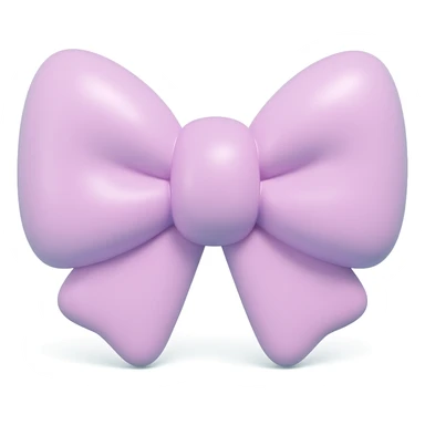 shiny lavender bow with smooth vinyl texture sticker