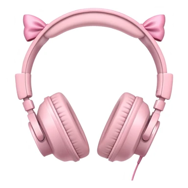 Pink headphones whit pink bows sticker