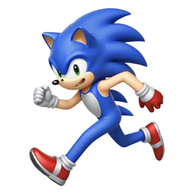 Sonic the hedgehog running away  sticker