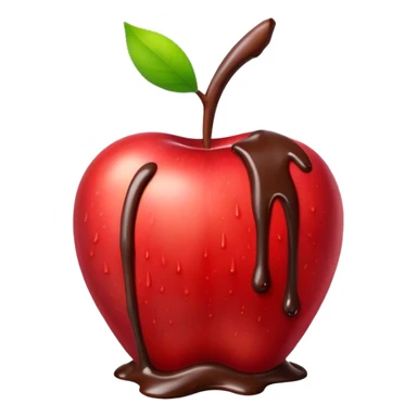 apple with chocolate drin sticker