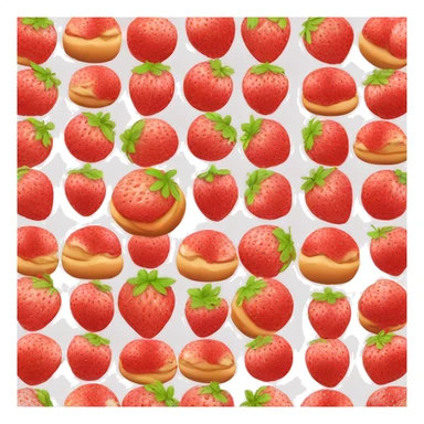 Strawberry filled buns sticker