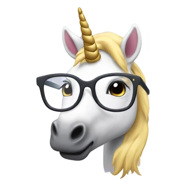 Unicorn with glasses sticker