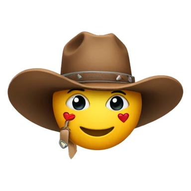 Heart with a cowboy hat sticker