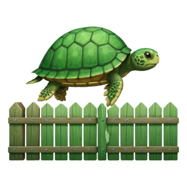 Turtle on a fence post sticker