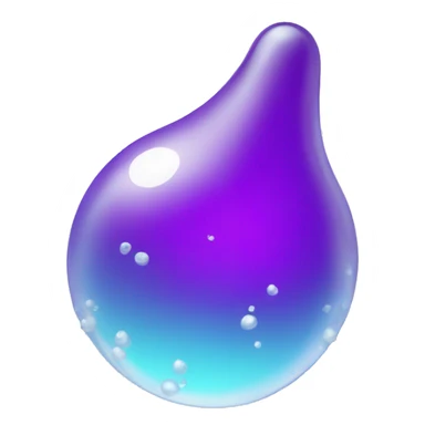 a droplet behind a molecule sticker