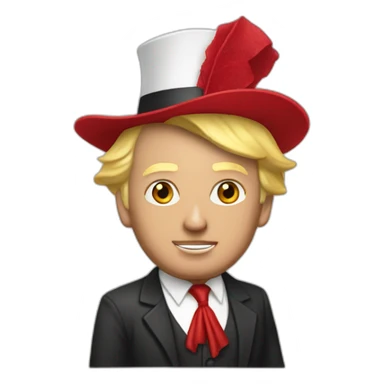 Donald trump with hand maid's tale red hat sticker