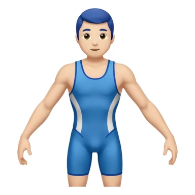 blue wrestling singlet sticker