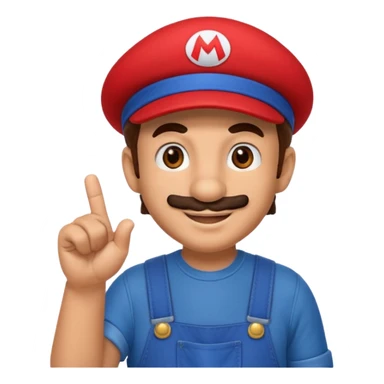 mario sacando el dedo de enmedio  sticker