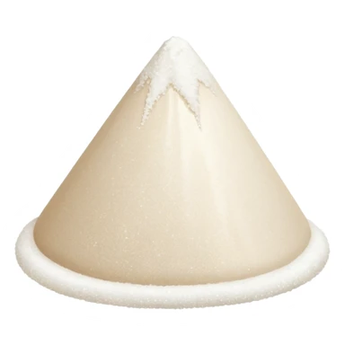 loosely shaped mound of fine white crystalline powder, sparkly and grainy, denser and glossier than flour, sharp angular grains visible, no container or extras, soft lighting, subtle shadows, emoji scale sticker