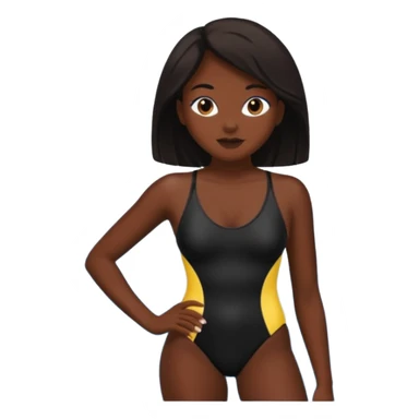 black swimsuit sticker