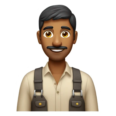 indian dairy farmer with cow sticker