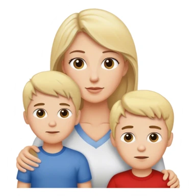 Brunette mom, blonde dad and son sticker