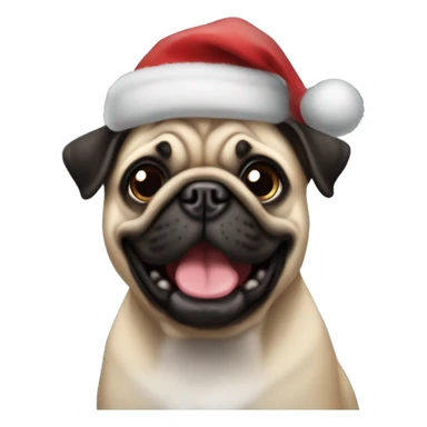 Jingle bells and pug sticker