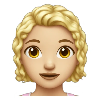 Girl with acne sticker