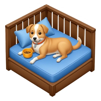 Goals:
1) Isometric view
2) Physically realistic portrayed in a way that would be expected to the average person
3) Avoid anything that could be considered offensive, even 2%

---
Now generate an image to represent a list to buy items for a dog. Items include: Kennel, bowl, bed, leash, etc sticker
