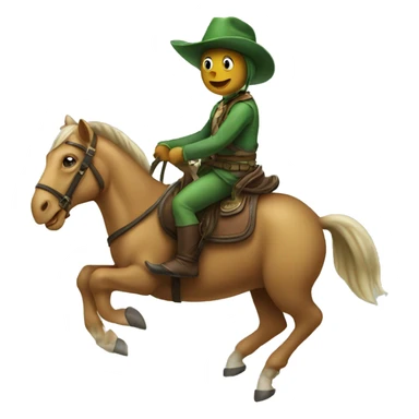 Turtle riding a horse sticker
