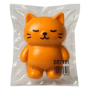 cute cat in vacuum-sealed style sticker