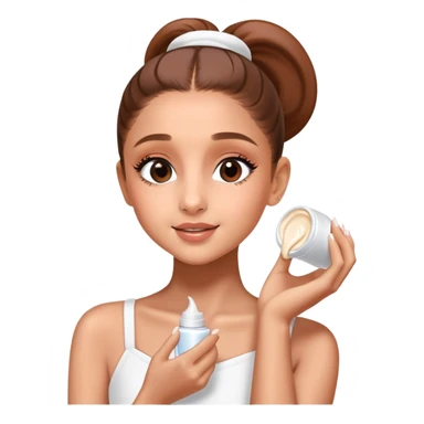 skin care cream application Ariana Grande sticker