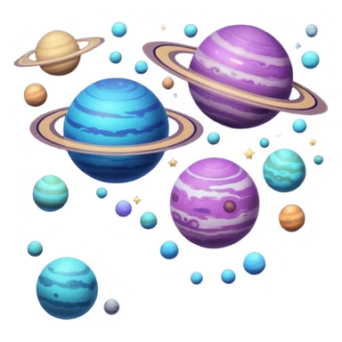 image of deep space, with planets, stars an a galaxy, in a distopian future. sticker
