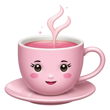 rose hot milk tea with tea cup ( no strraw) sticker