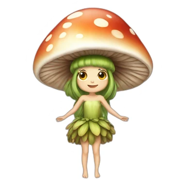 mushroom fairy sticker