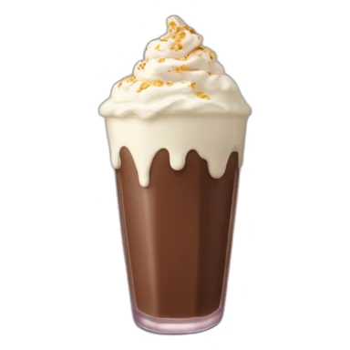 Chocolate thick shake with topping  sticker